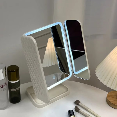 Trifold makeup mirror - trifold, with
