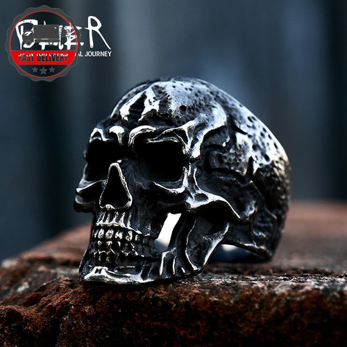 Mens large skull - large, ring
