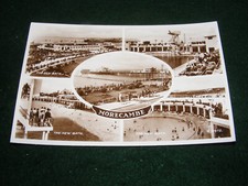 VINTAGE POSTCARD MORECAMBE NEW BATHS SWIMMING POOL LIDO MULTI VIEW LANCASHIRE RP