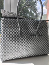 Handmade eco friendly recycled plastic woven document case / laptop bag 