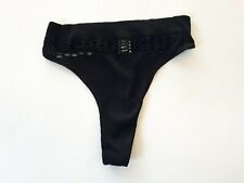 Shirley of Hollywood Size S/M Black Microfibre Thong Lingerie Knickers