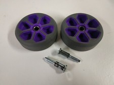 2  x  Vax Upright Rear Wheels in PURPLE  * Spares * Air * Lift Vacuum Cleaner
