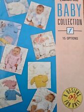 Baby Vintage knitting pattern book size 16" to 22" jumper cardigan sleeping bag