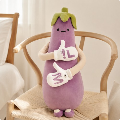 Eggplant soft cushion - cushion, violet