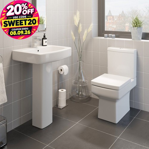 Close coupled toilet and basin - toilet,