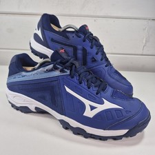 Mizuno Mens Wave Lynx Hockey Shoes Pitch Field Blue Sports Breathable UK 9.5 !