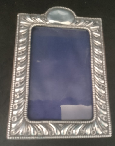 Victorian silver photo frame - silver,