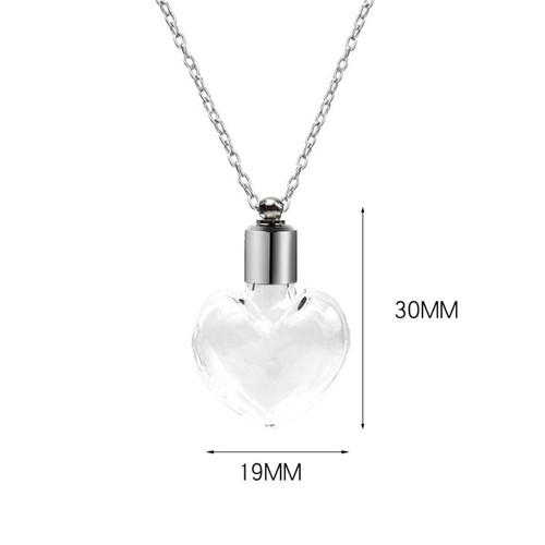 With chain glass bottle - with,