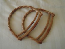 Wooden look D shaped Bag