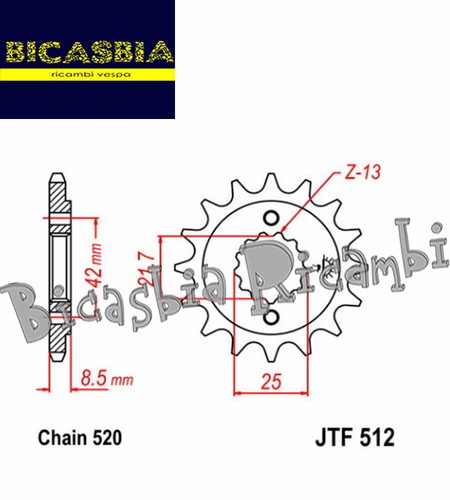 13761 sprocket p520 - 13761, for