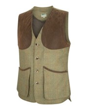 Mens Hoggs Of Fife Kinloch Technical Tweed Field Waistcoat Gilet Autumn Bracken