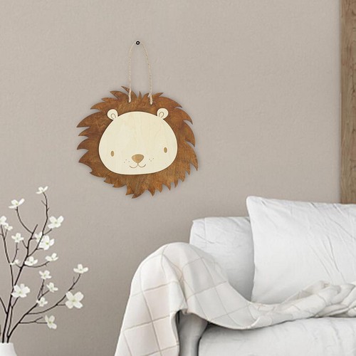 Wooden cartoon lion decoration - cartoon,