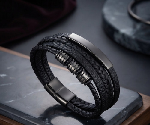 Stylish men leather - stylish, bracelet