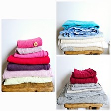 20x 100% Pure Cashmere Scarves Scarf Upcycled Craft Job Lot Bulk Punk Blue Grey