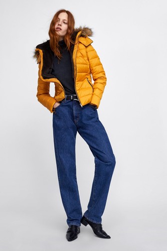 Zara women mustard down - women's,