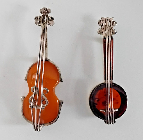 Baltic amber violin banjo - &,