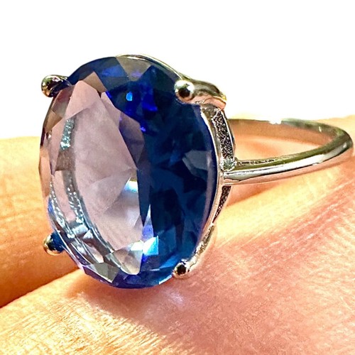 Tanzanite statement ring - tanzanite, cz