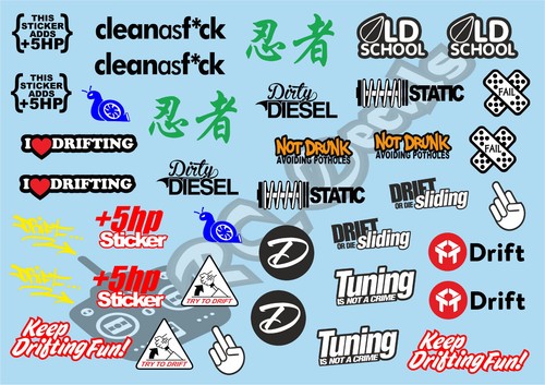 Drift decals stickers - drift,
