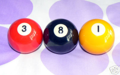 Pool ball gear knobs - pool,