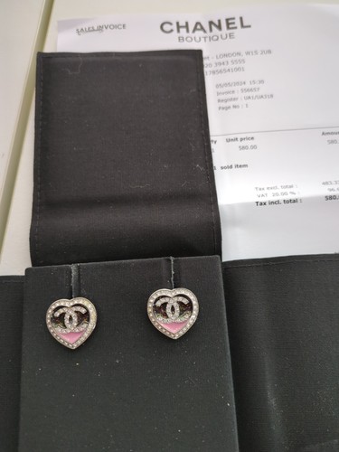 Chanel heart diamonte pink - chanel,