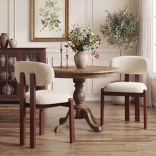 Modern Dining Chair, Chenille