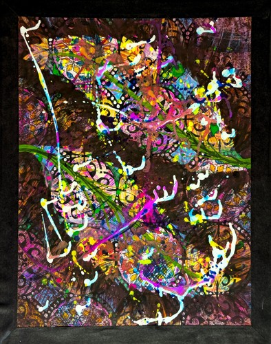 Abstract wall art painting - wall,
