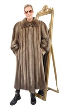 US5575 REAL MUSKRAT FUR COAT