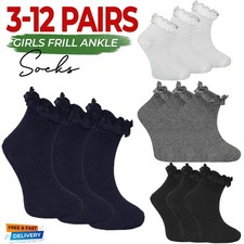 3-12 Pairs Girls Ankle Socks