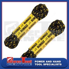 2 x DeWalt Genuine Durable Spare Yellow & Black Safety Work Boot Laces 150cm
