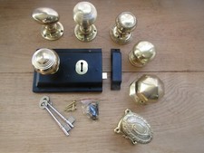 SOLID BRASS Door rim knob &