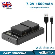 2Pack NP-W126 NP-W126S Battery