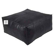 Leather Pouf Ottoman Moroccan