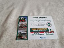 EDDIE STOBART CERTIFICATE ONLY - ERF EC 14 OLYMPIC CURTAINSIDE- ATLAS EDITIONS.
