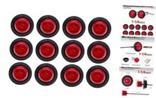 12 Pcs  1-1/4 Inch Mount Red