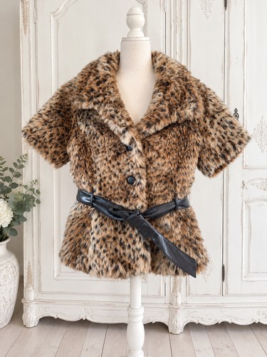 Vintage leopard print faux fur - leopard,
