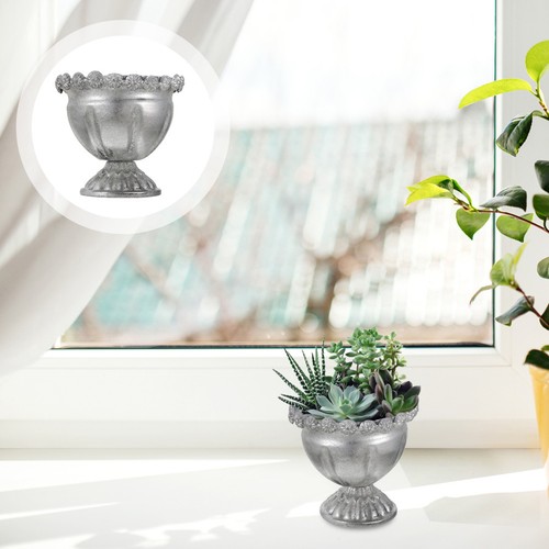 Metal flower pot - flower, large
