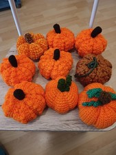 Handmade Crochet Pumpkins  4"