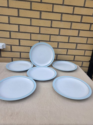 Denby blue linen dinner - x,