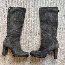 Italian Suede Leather Knee High Boots - Alberto Zago Milano - UK 7 / 40