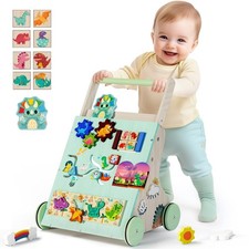 Wooden Baby Walker, Dinosaur