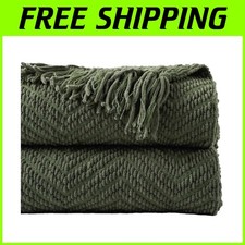 Stylish Olive Green Throw
