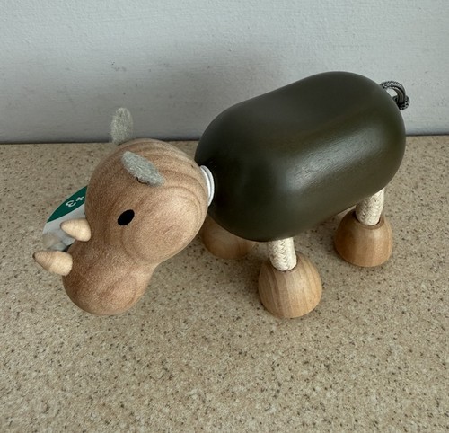 Anamalz wooden rhino toy - anamalz,