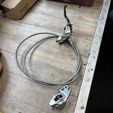 Retro HOPE Tech V2 Hydraulic Disc Brake Set. Braided Brake Lines.