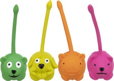 Trixie Longtails Squeaky Tail Latex Balls Dog Puppy Toy Animal Designs Ball