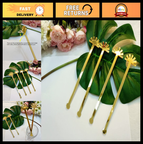 Acrylic sun drink stirrers - 20,