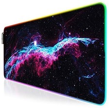 TITANWOLF XXL RGB Gaming Mouse Mat Pad Veil Nebula 800x300mm  Large LED