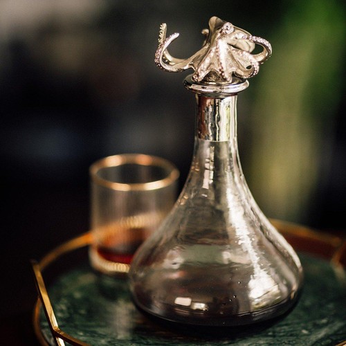 Glass ships decanter - glass,