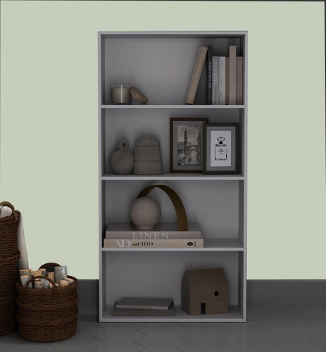 Tier wide wooden bookcase - 4,