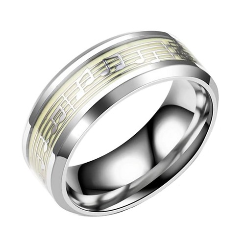 Music note ring cream color - cream,