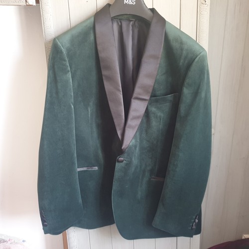 Green velvet tuxedo - green,